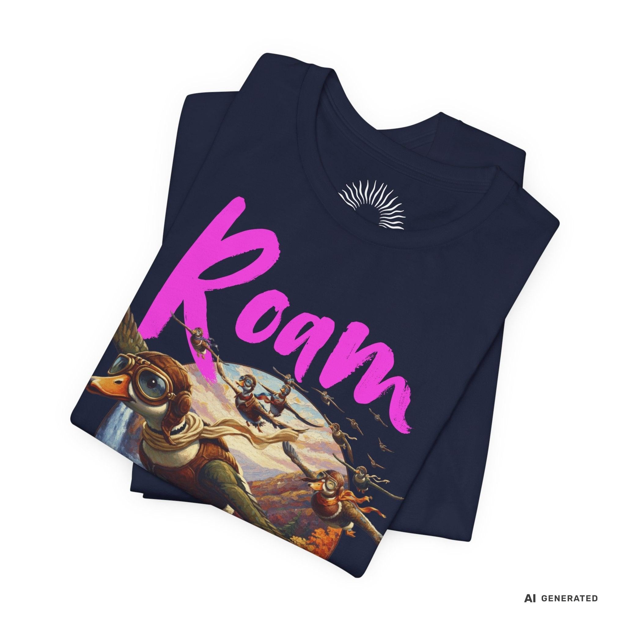 Roam Free – Aviator Ducks Art Shirt— Vintage Flying Duck Nature Shirt - Sunbeamstore