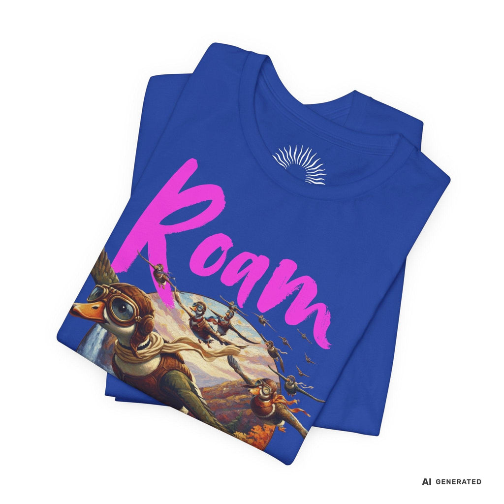 Roam Free – Aviator Ducks Art Shirt— Vintage Flying Duck Nature Shirt - Sunbeamstore