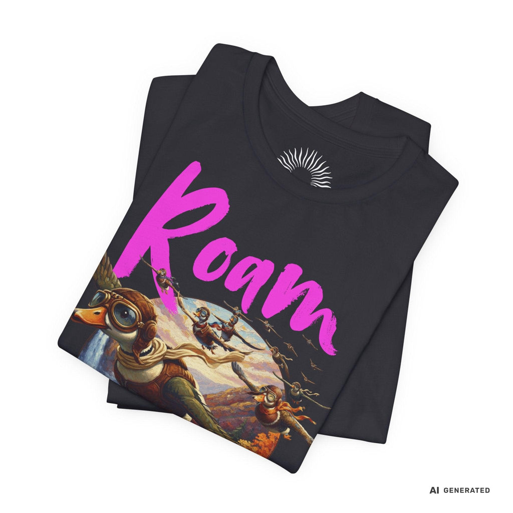 Roam Free – Aviator Ducks Art Shirt— Vintage Flying Duck Nature Shirt - Sunbeamstore