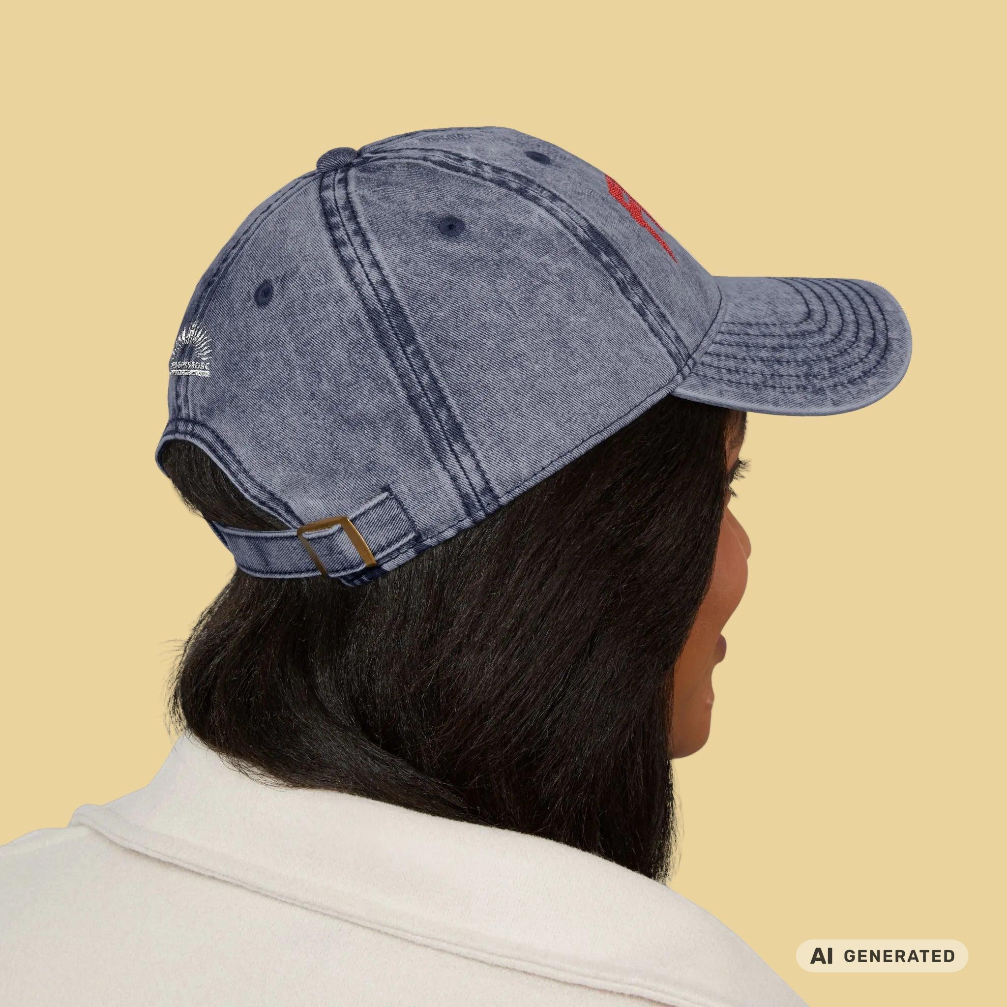 Personalisierte Vintage Cap mit Katzenname – Bestickte Dad Cap | Sunbeamstore - Sunbeamstore