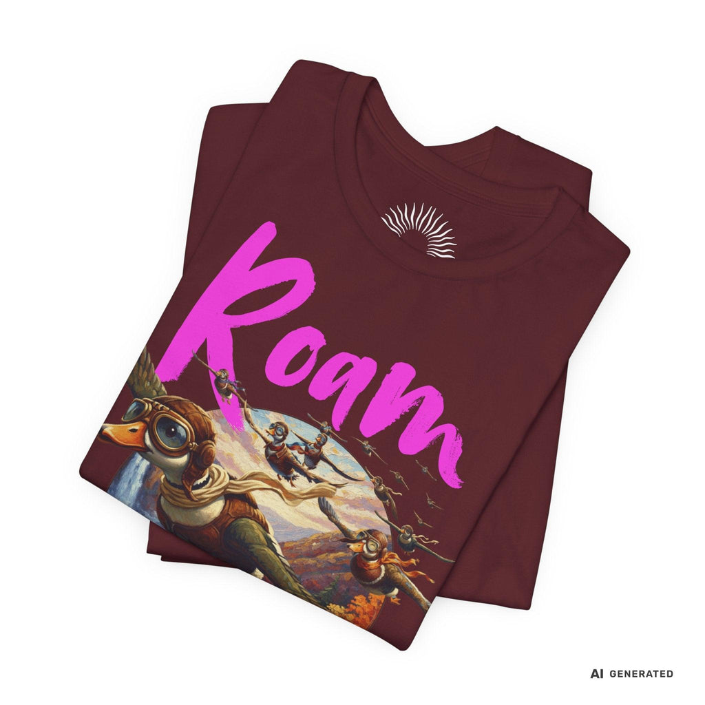 Roam Free – Aviator Ducks Art Shirt— Vintage Flying Duck Nature Shirt - Sunbeamstore