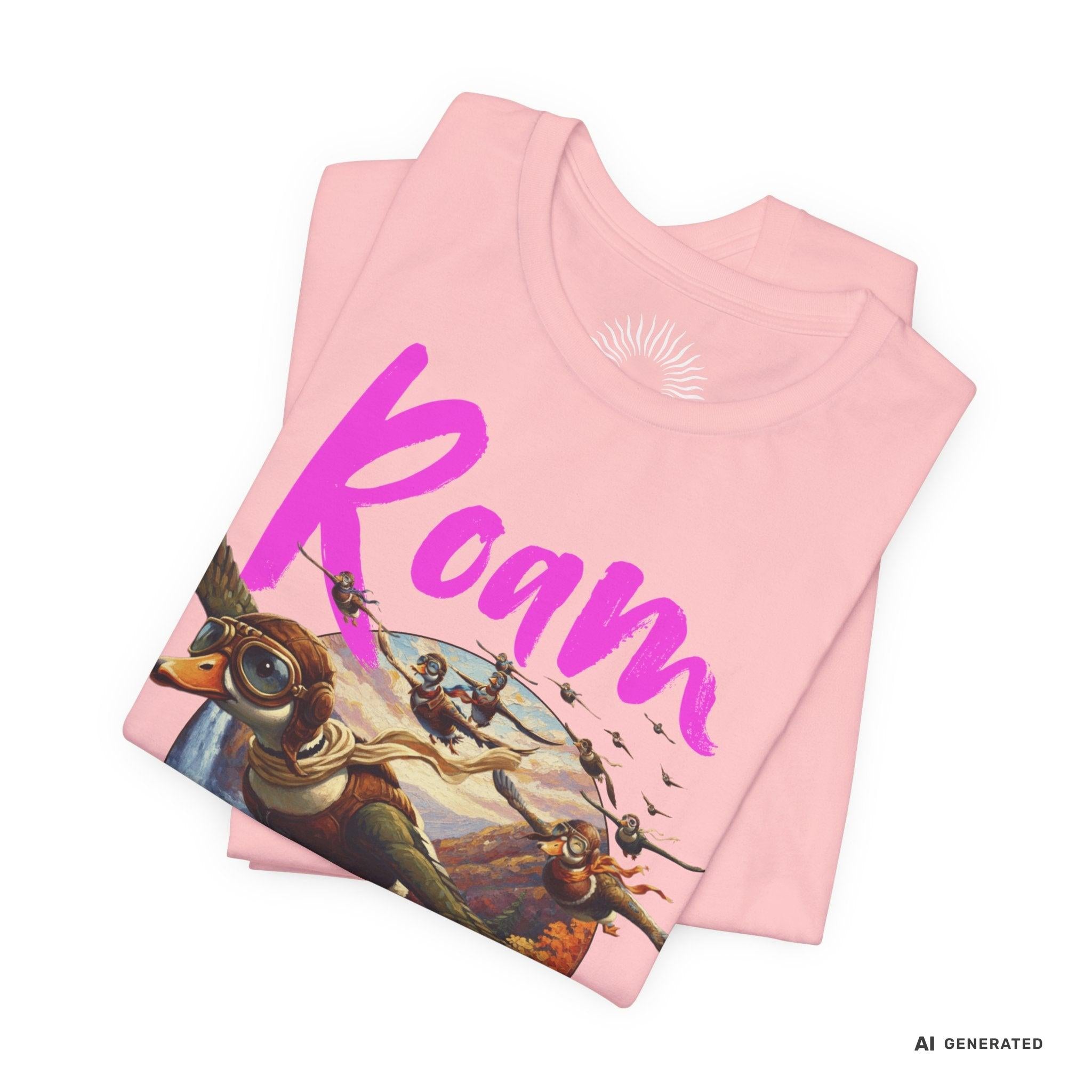 Roam Free – Aviator Ducks Art Shirt— Vintage Flying Duck Nature Shirt - Sunbeamstore