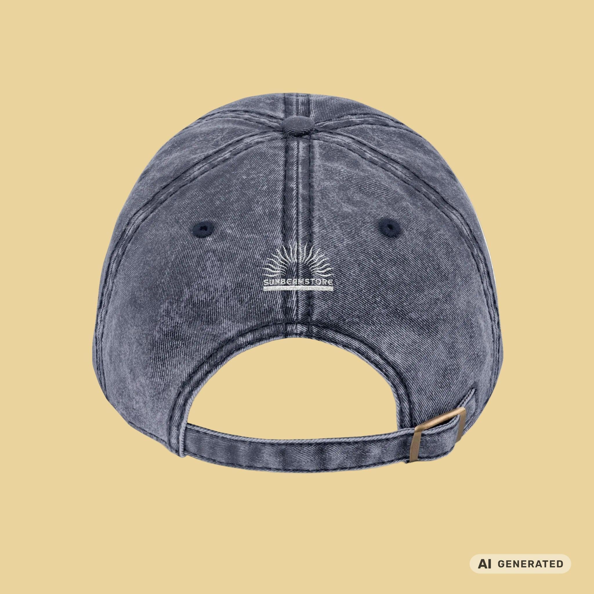 Personalisierte Vintage Cap mit Katzenname – Bestickte Dad Cap | Sunbeamstore - Sunbeamstore