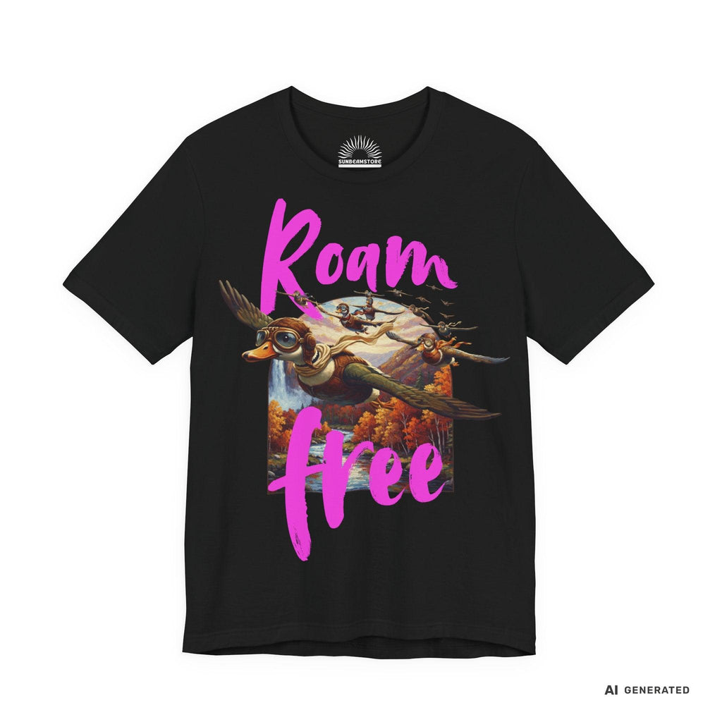 Roam Free – Aviator Ducks Art Shirt— Vintage Flying Duck Nature Shirt - Sunbeamstore