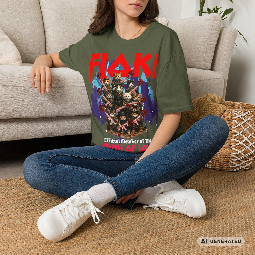 Army of Love – Personalisierbares Katzen T-Shirt | Wunschname | Geschenk für Katzenliebhaber - Sunbeamstore