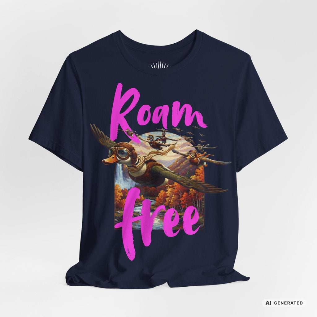 Roam Free – Aviator Ducks Art Shirt— Vintage Flying Duck Nature Shirt - Sunbeamstore