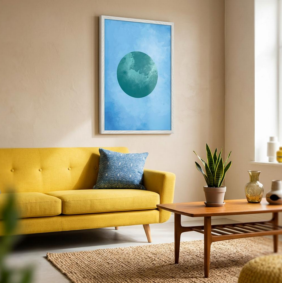 Into the blue (Part 1 von 3)   Premium Wooden Framed Poster With Premium Semi-Glossy Paper 70x100 cm / 28x40″