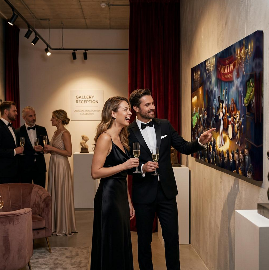 The Velvet Note at Metropol   Canvas 50x100 cm / 20x40″ Leinwandbild mit musikalischen Ambiente