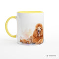 Personalisierte Pudel Tasse 11oz – Aquarell Hundemotiv mit Namen | Geschenk für Pudel Besitzer | Keramiktasse mit Farbwahl - Sunbeamstore