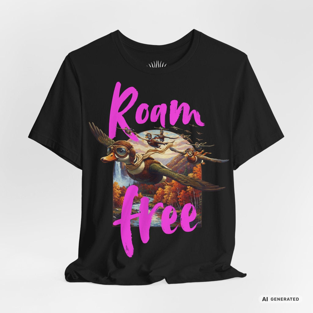 Roam Free – Aviator Ducks Art Shirt— Vintage Flying Duck Nature Shirt - Sunbeamstore