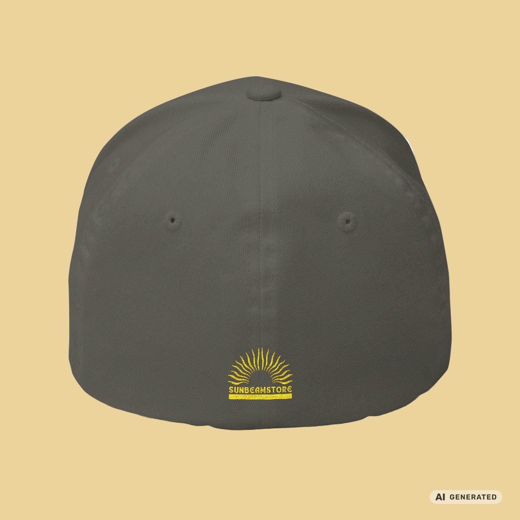 Bestickte Tennis Cap „Game – Set – Happiness“ – Personalisierbare Flexfit Baseball Cap für Tennisfans - Sunbeamstore