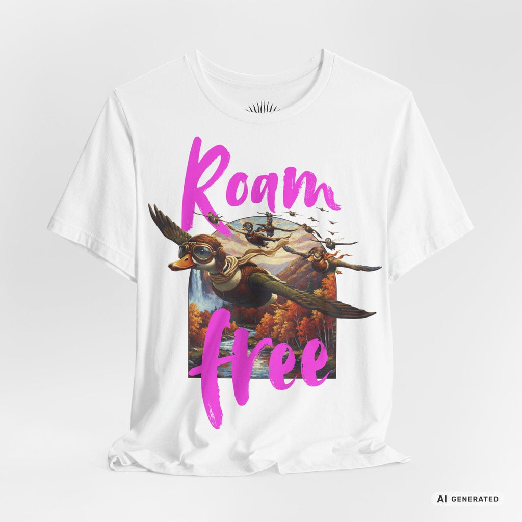 Roam Free – Aviator Ducks Art Shirt— Vintage Flying Duck Nature Shirt - Sunbeamstore