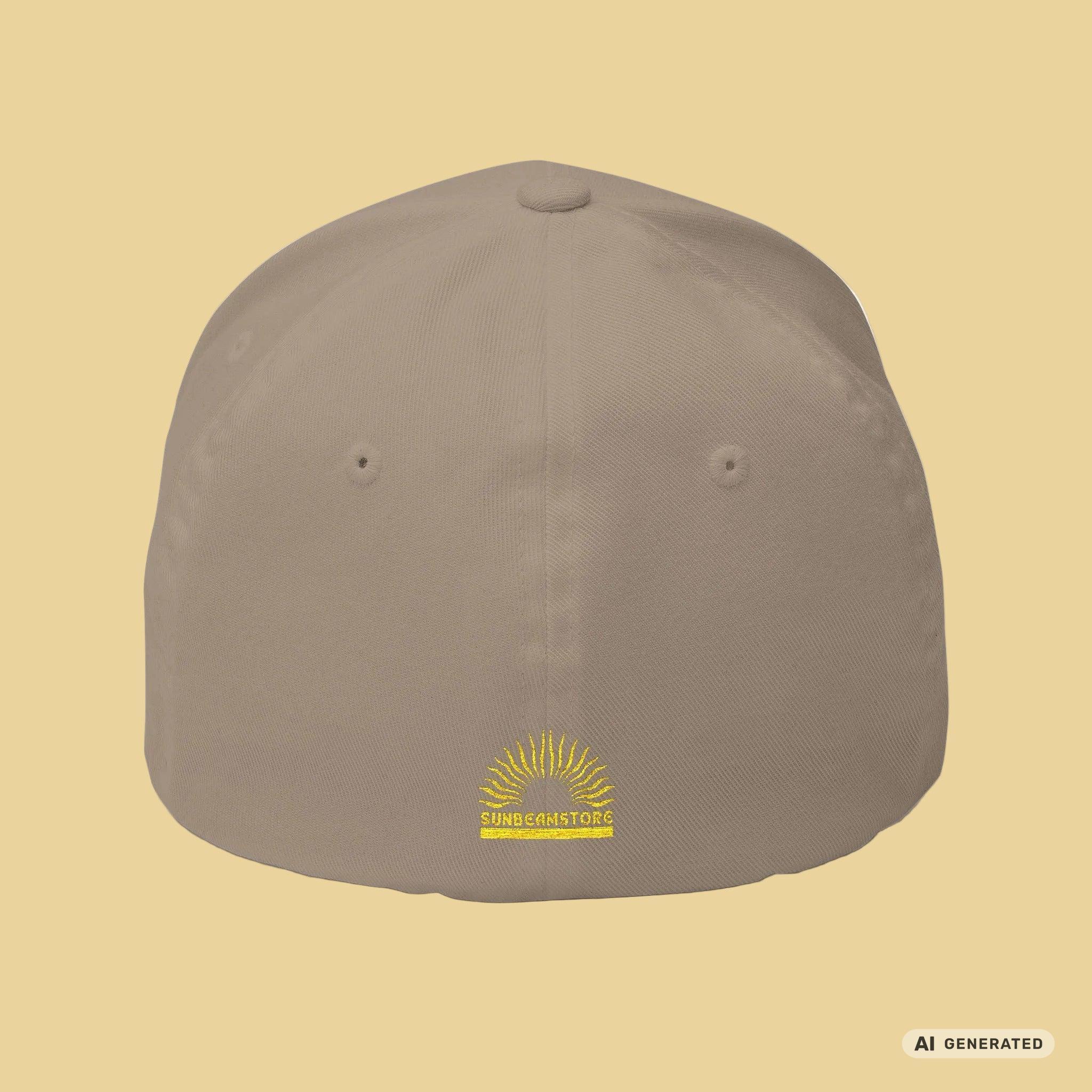 Bestickte Tennis Cap „Game – Set – Happiness“ – Personalisierbare Flexfit Baseball Cap für Tennisfans - Sunbeamstore