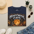 Heavy Metal Cats – Full Moon Showdown | Lustiges Katzen Metal T-Shirt | Cowboy Katzen Shirt | Gildan 64000 Unisex - Sunbeamstore