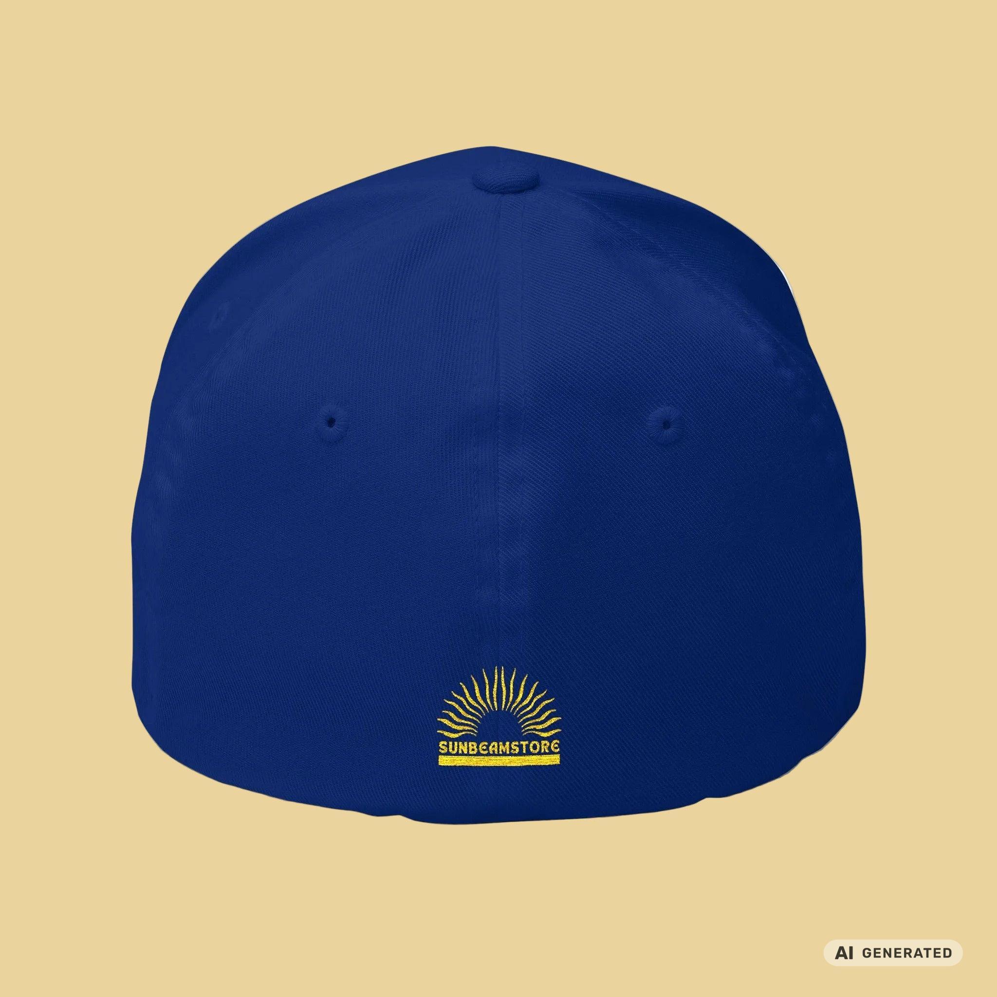 Bestickte Tennis Cap „Game – Set – Happiness“ – Personalisierbare Flexfit Baseball Cap für Tennisfans - Sunbeamstore