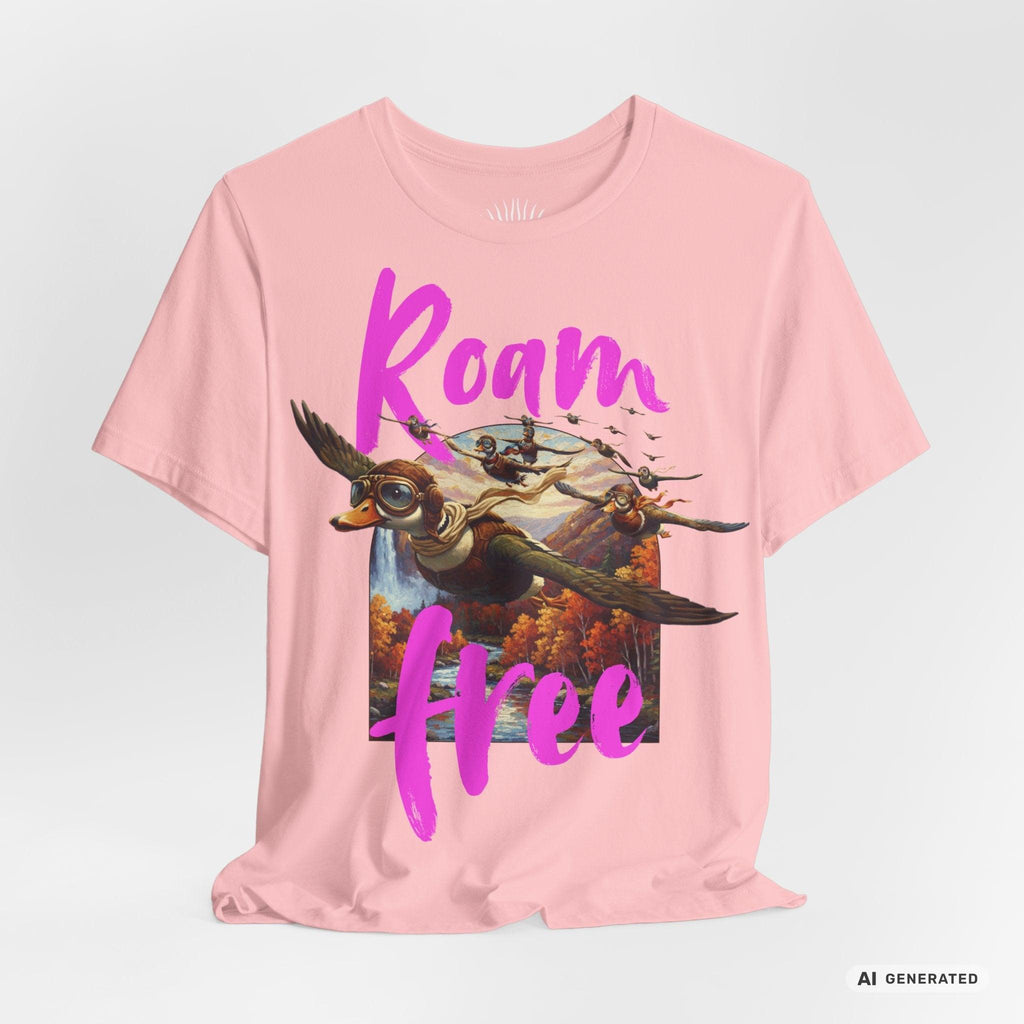 Roam Free – Aviator Ducks Art Shirt— Vintage Flying Duck Nature Shirt - Sunbeamstore