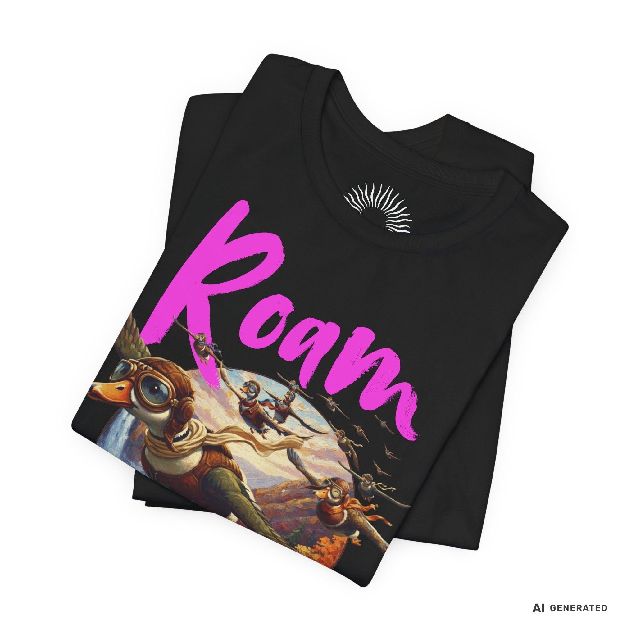 Roam Free – Aviator Ducks Art Shirt— Vintage Flying Duck Nature Shirt - Sunbeamstore