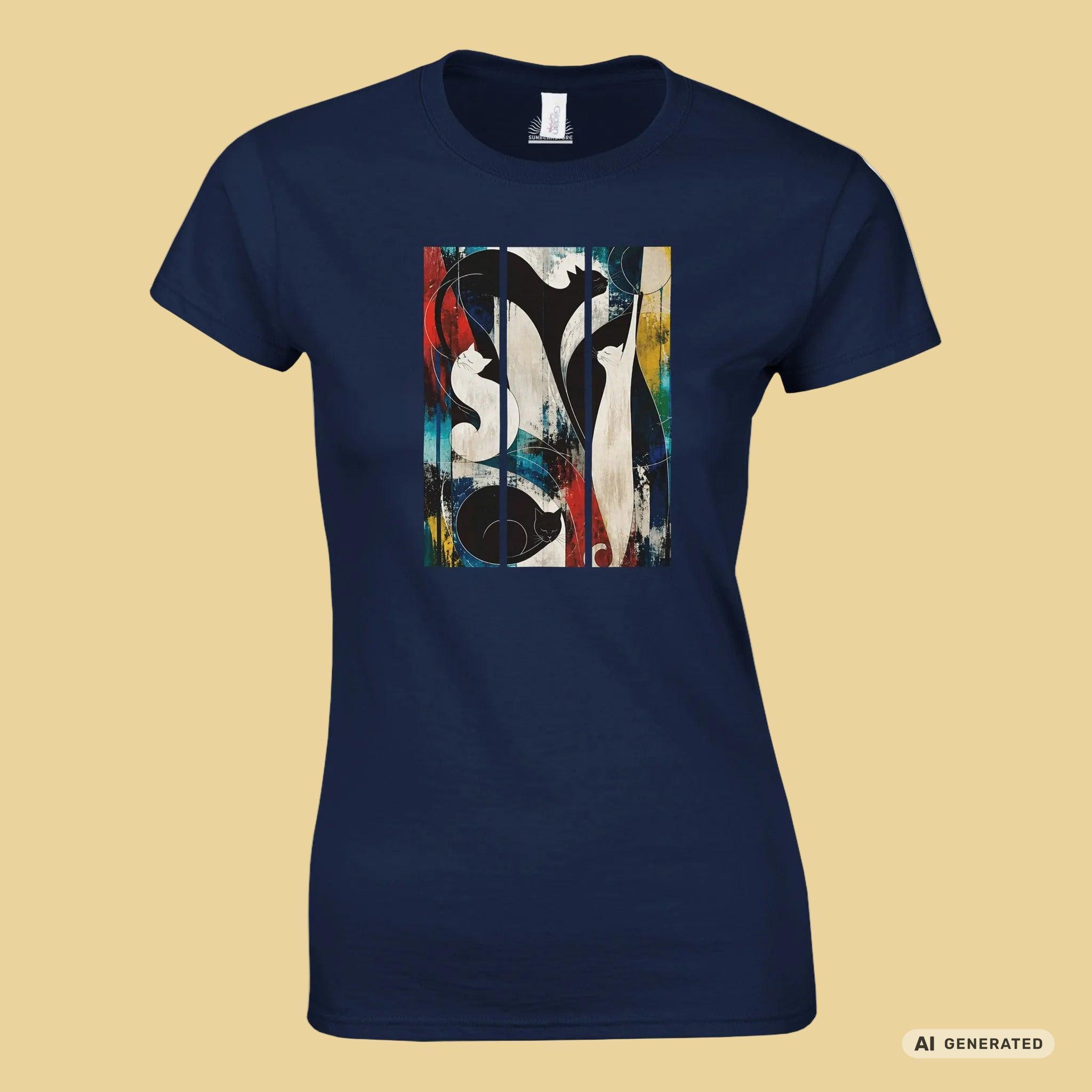 Nocturne for Four Cats – Art Edition T-Shirt - Sunbeamstore