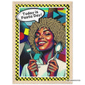 Today Is Pasta Day! – Italian Pop Art | Funny Kitchen Wall Art | Retro Comic Food Print | The Pasta Series No. 5 | Premium Semi-Glossy Paper Wooden Framed Poster - Sunbeamstore