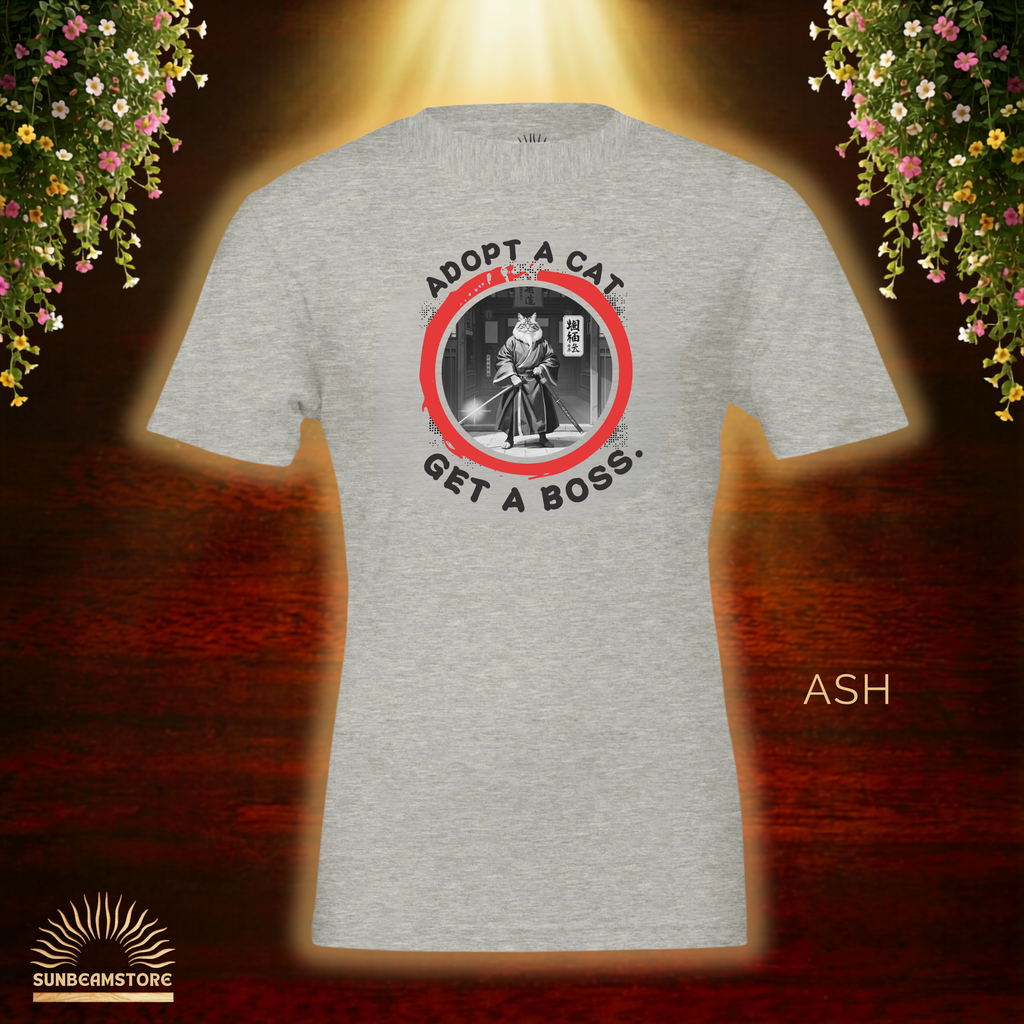 Adopt a Cat Get a Boss T-Shirt – Lustiges Katzen Shirt, Tierheim Katze, Adopt Don’t Shop, Katzenliebhaber Geschenk, Streetwear Design