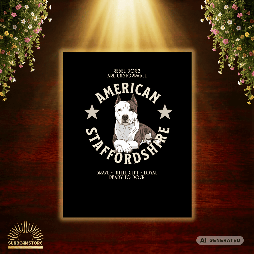 American Staffordshire Terrier T-Shirt – AmStaff Shirt für Hundeliebhaber | Strong Dog Lover Tee Unisex - Sunbeamstore