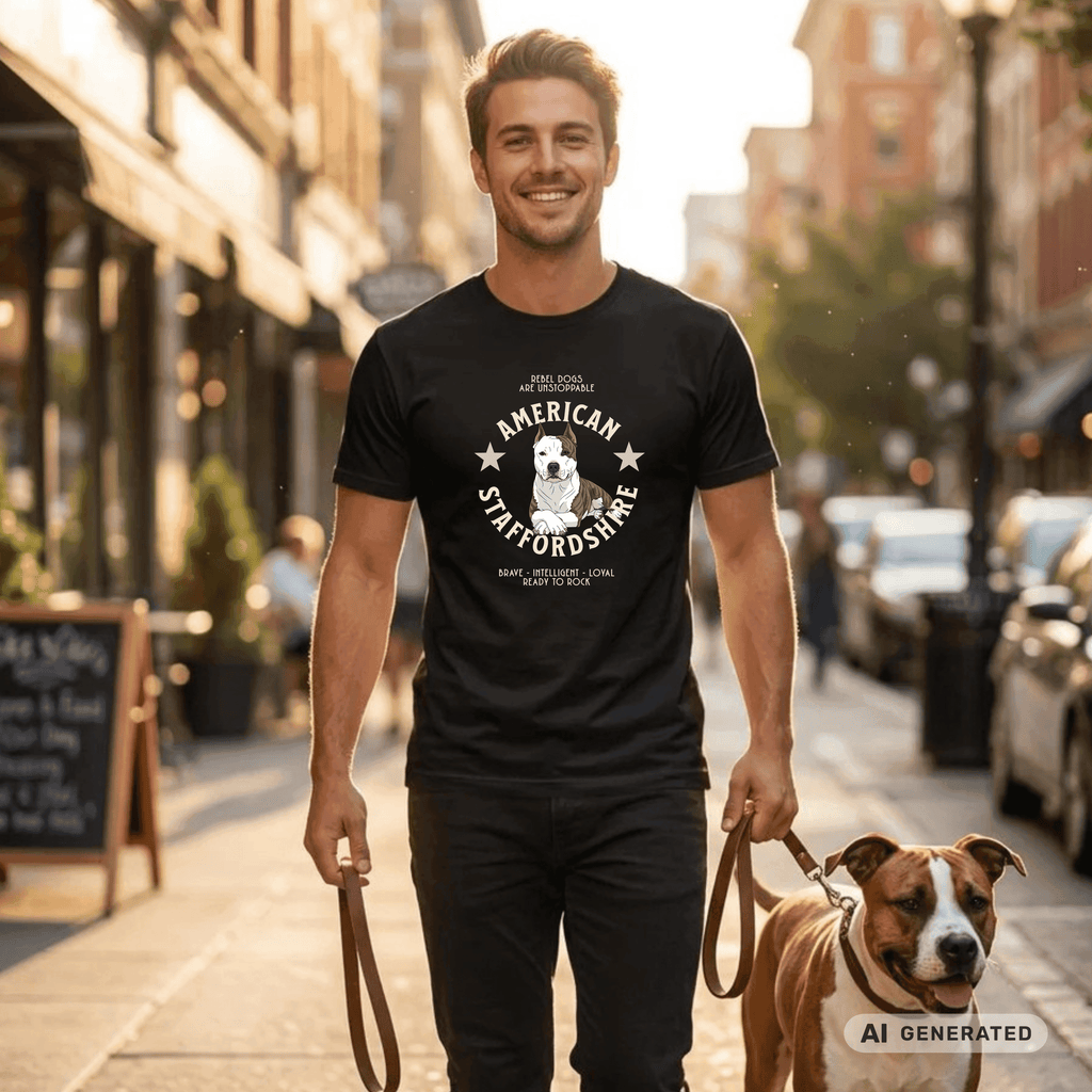 American Staffordshire Terrier T-Shirt – AmStaff Shirt für Hundeliebhaber | Strong Dog Lover Tee Unisex - Sunbeamstore