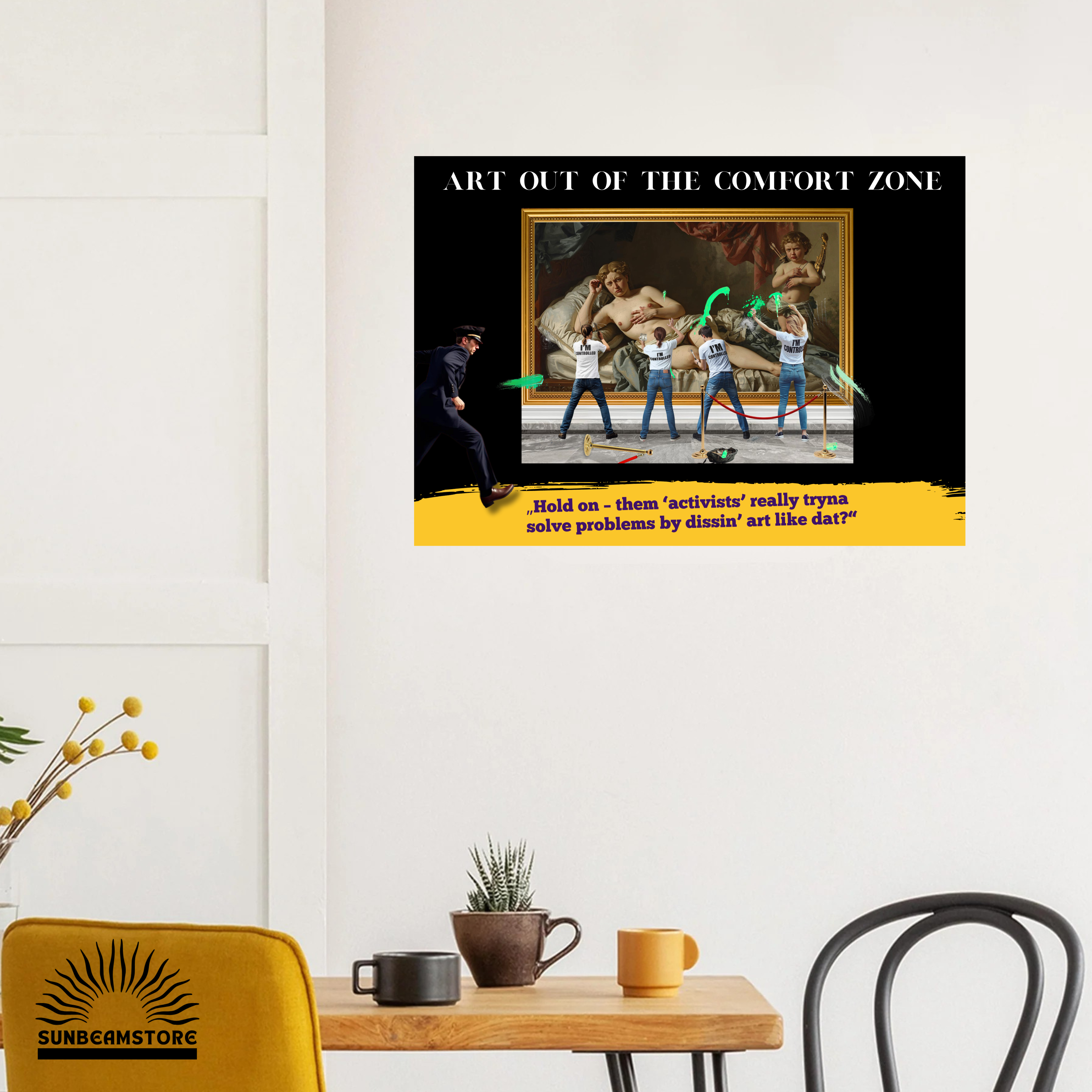 Art out of the Comfort Zone Poster – moderne Kunst mit Statement | Concept Art Print