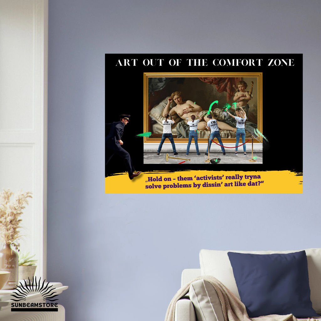 Art out of the Comfort Zone Poster – moderne Kunst mit Statement | Concept Art Print