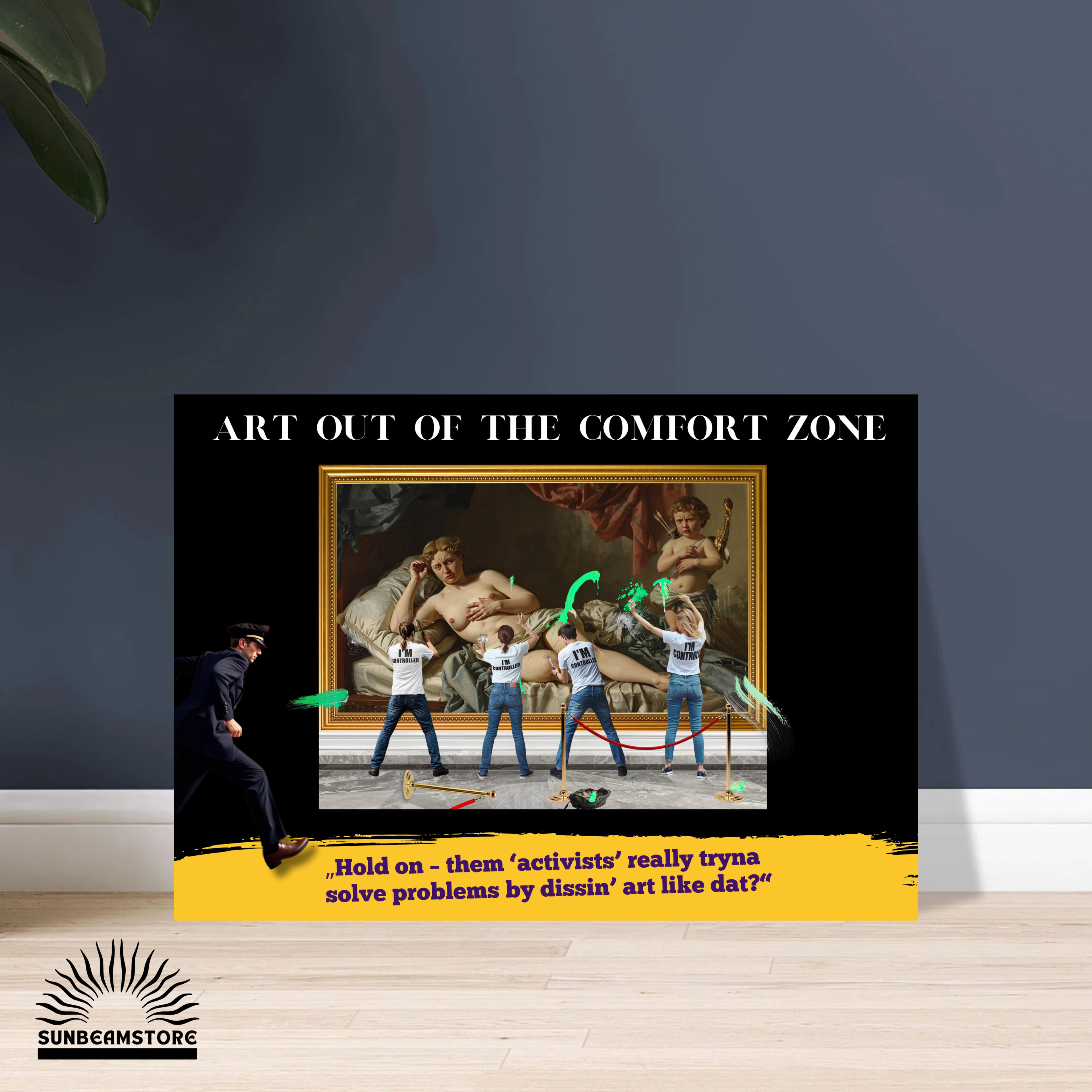 Art out of the Comfort Zone Poster – moderne Kunst mit Statement | Concept Art Print