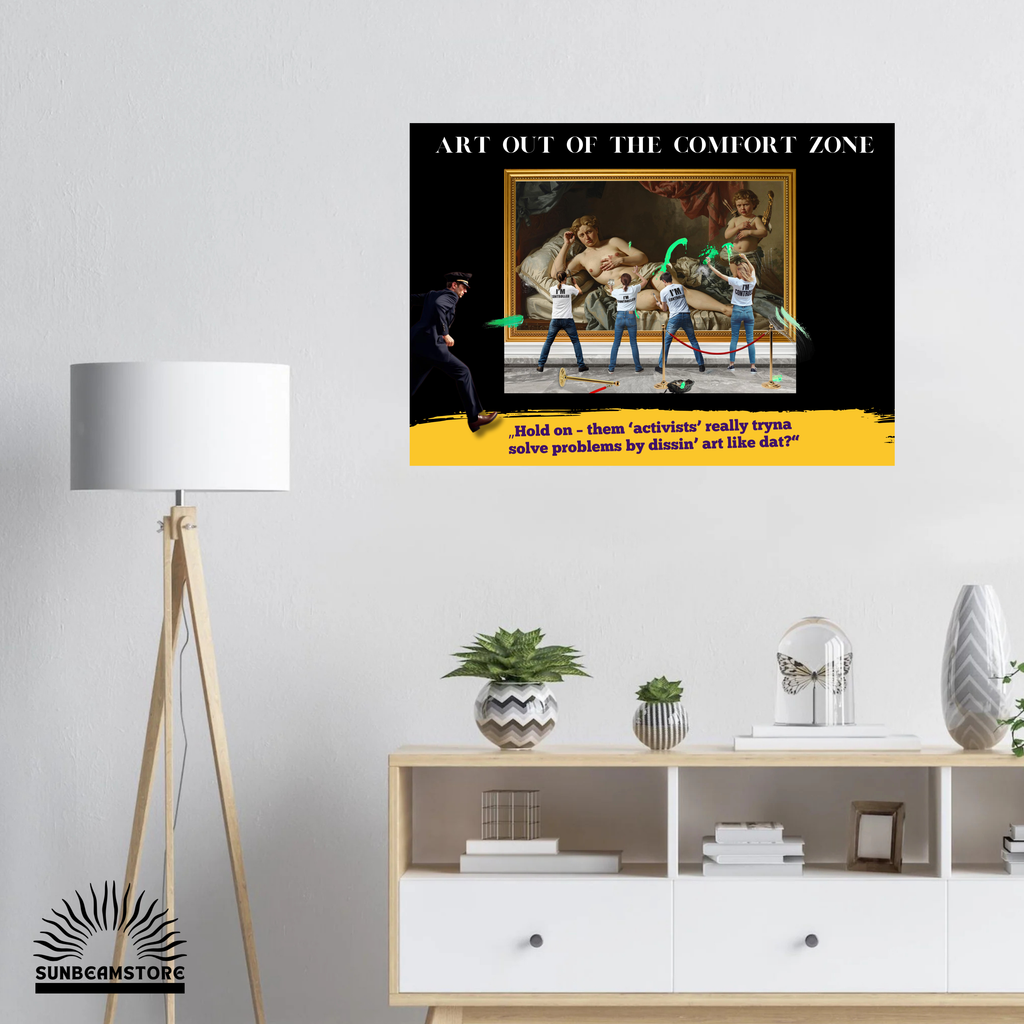 Art out of the Comfort Zone Poster – moderne Kunst mit Statement | Concept Art Print