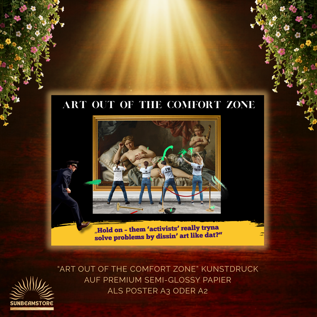 Art out of the Comfort Zone Poster – moderne Kunst mit Statement | Concept Art Print