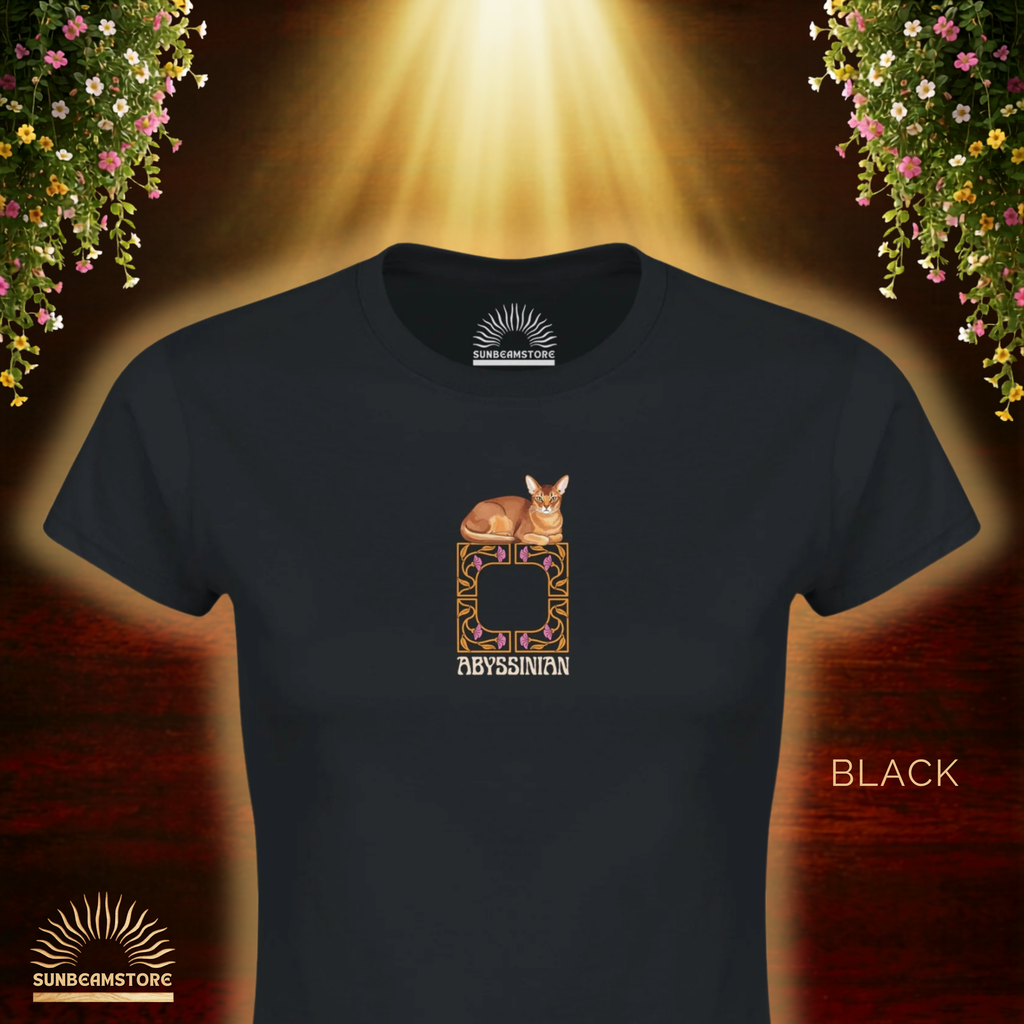 Abessinier Katzen T-Shirt Damen | Abyssinian Cat Shirt | Cat Lover Shirt | Geschenk für Katzenliebhaber