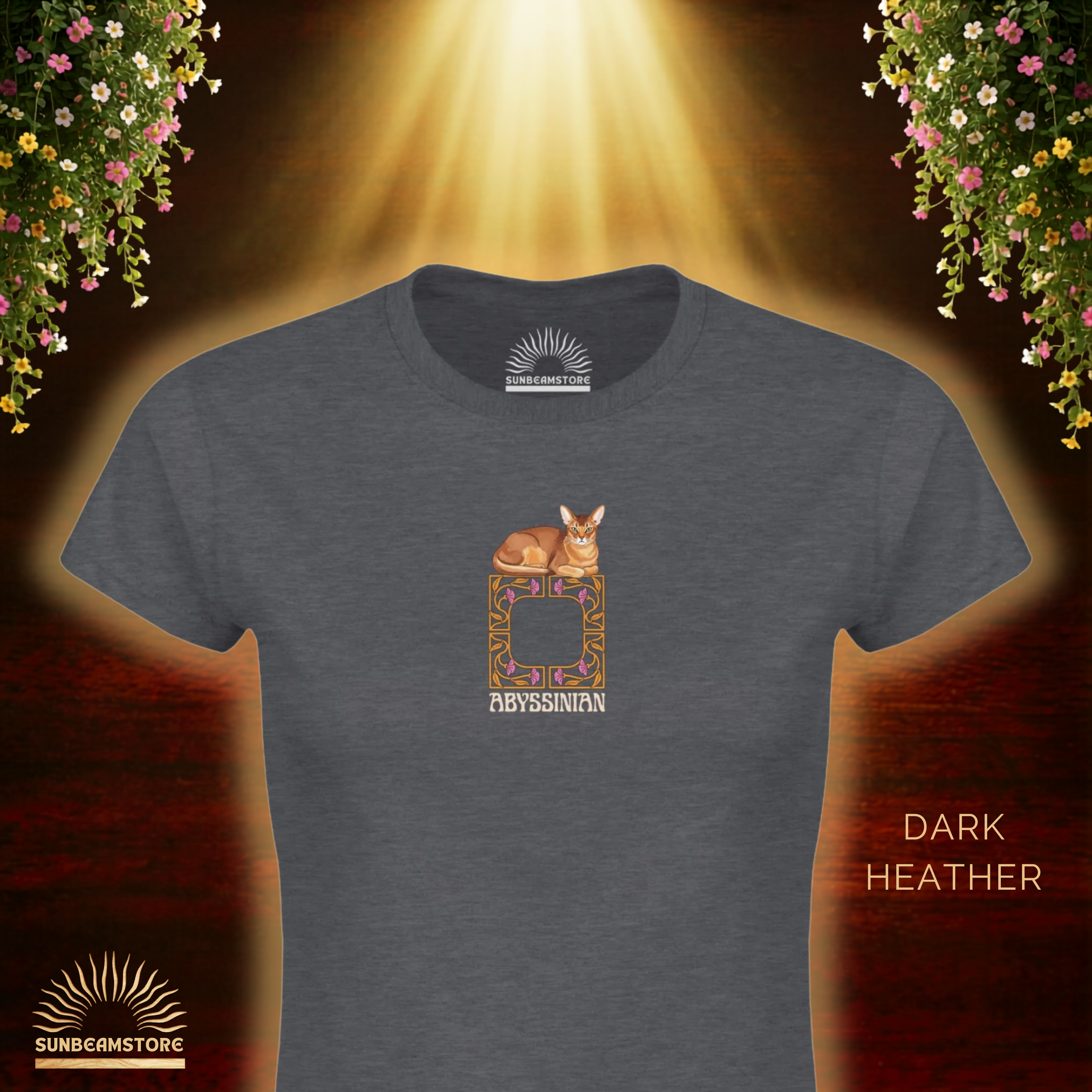 Abessinier Katzen T-Shirt Damen | Abyssinian Cat Shirt | Cat Lover Shirt | Geschenk für Katzenliebhaber