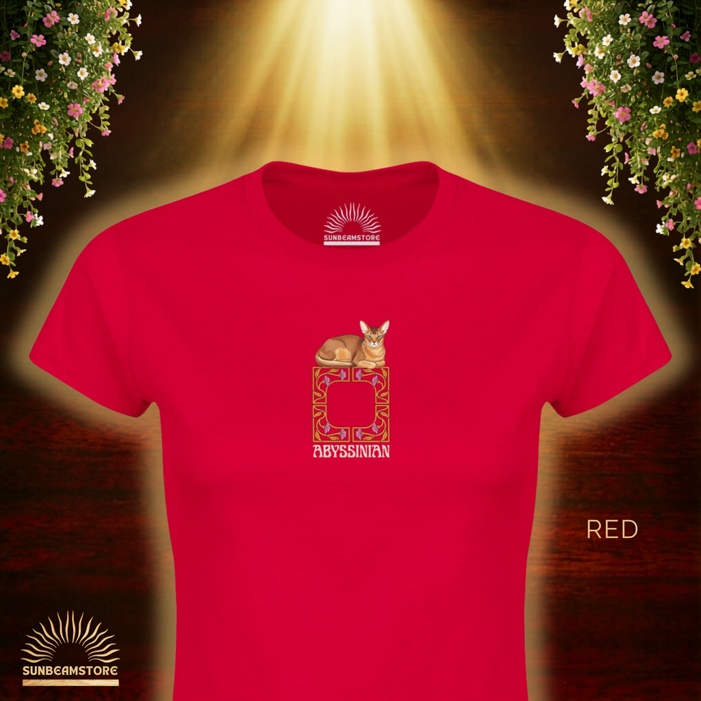 Abessinier Katzen T-Shirt Damen | Abyssinian Cat Shirt | Cat Lover Shirt | Geschenk für Katzenliebhaber
