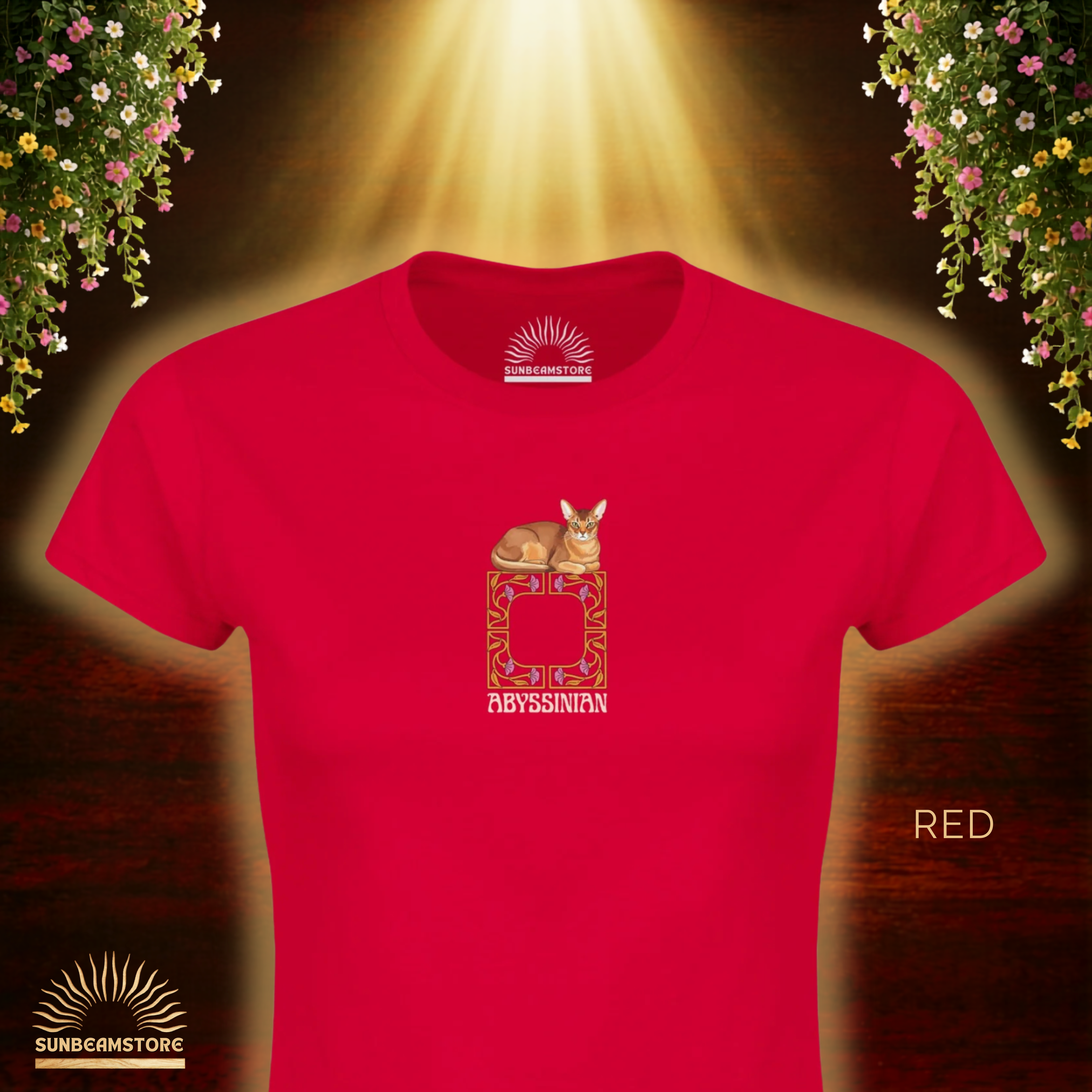 Abessinier Katzen T-Shirt Damen | Abyssinian Cat Shirt | Cat Lover Shirt | Geschenk für Katzenliebhaber