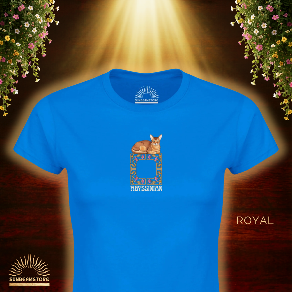 Abessinier Katzen T-Shirt Damen | Abyssinian Cat Shirt | Cat Lover Shirt | Geschenk für Katzenliebhaber