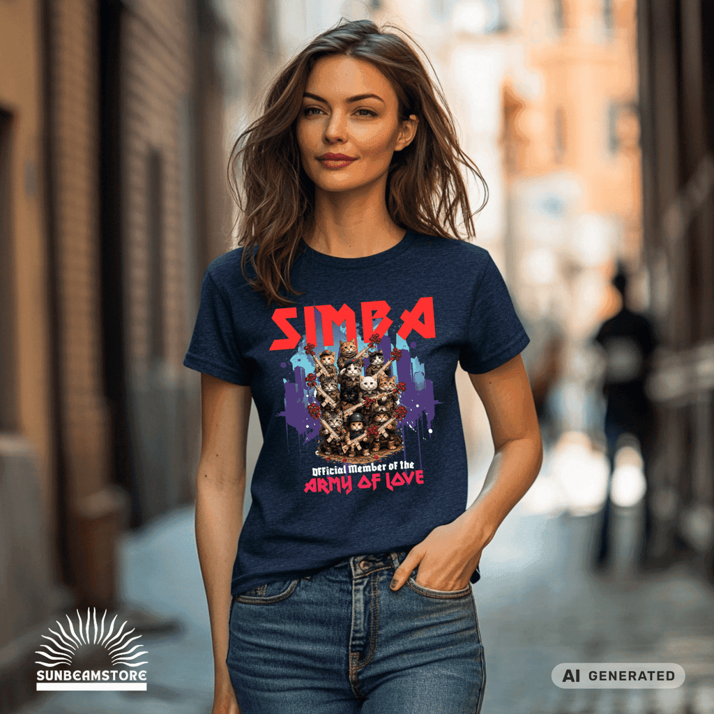 Army of Love – Personalisierbares Katzen T-Shirt | Wunschname | Geschenk für Katzenliebhaber - Sunbeamstore