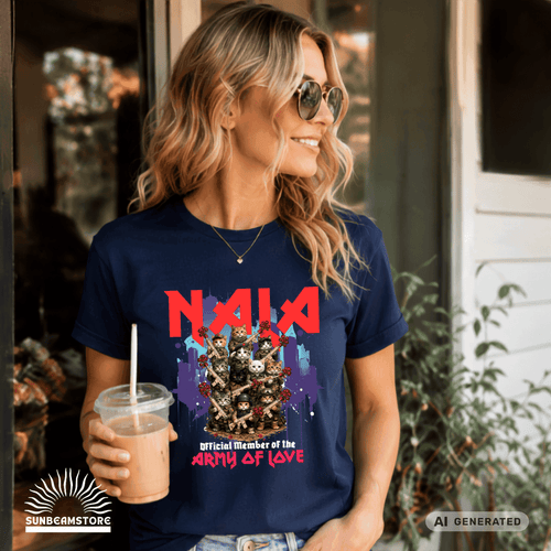 Army of Love – Personalisierbares Katzen T-Shirt | Wunschname | Geschenk für Katzenliebhaber - Sunbeamstore