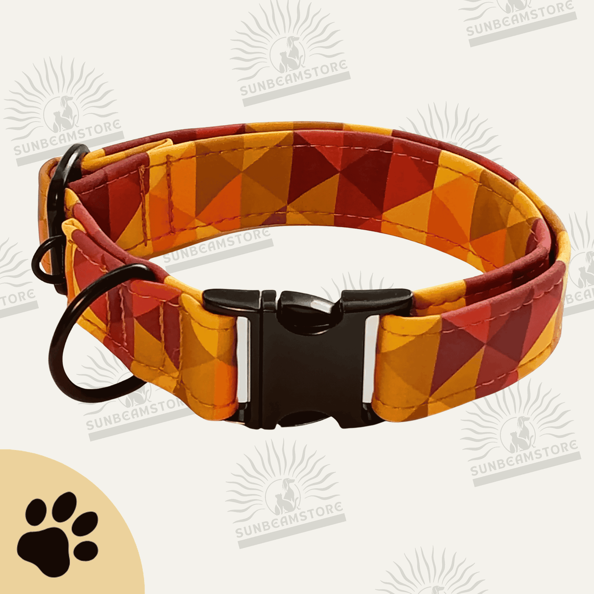 Autumn Lights – Hundehalsband mit geometrischem Herbstdesign | Sunbeamstore - Sunbeamstore