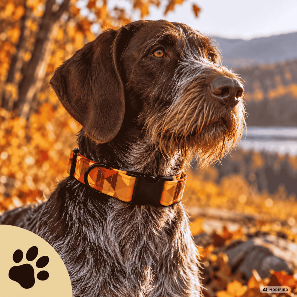 Autumn Lights – Hundehalsband mit geometrischem Herbstdesign | Sunbeamstore - Sunbeamstore