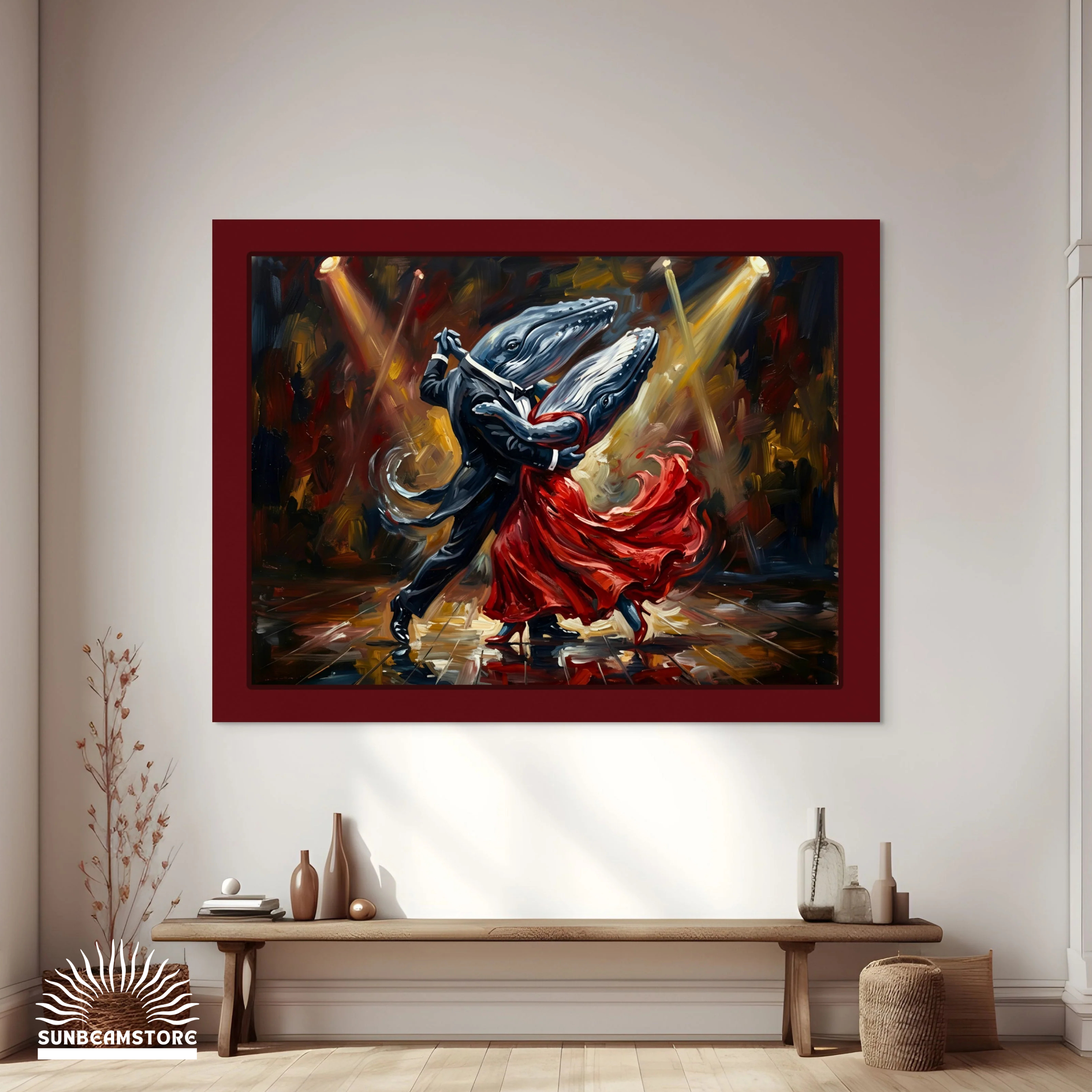 Blue Whale Tango  – Elegance in Motion  Canvas 60x80 cm / 24x32″