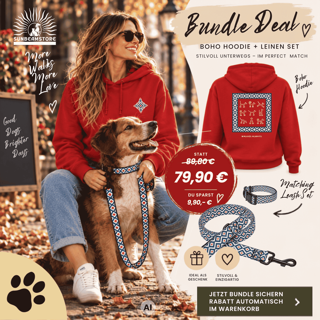 Boho Hunde Hoodie – Unisex Kapuzenpullover mit Nazca-Hundemotiv | Für Hundeliebhaber - Sunbeamstore