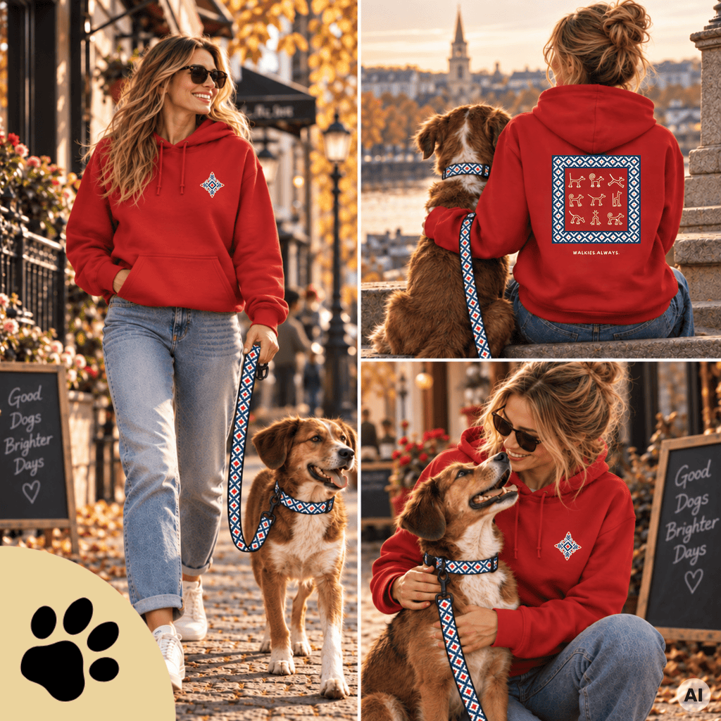 Boho Hunde Hoodie – Unisex Kapuzenpullover mit Nazca-Hundemotiv | Für Hundeliebhaber - Sunbeamstore