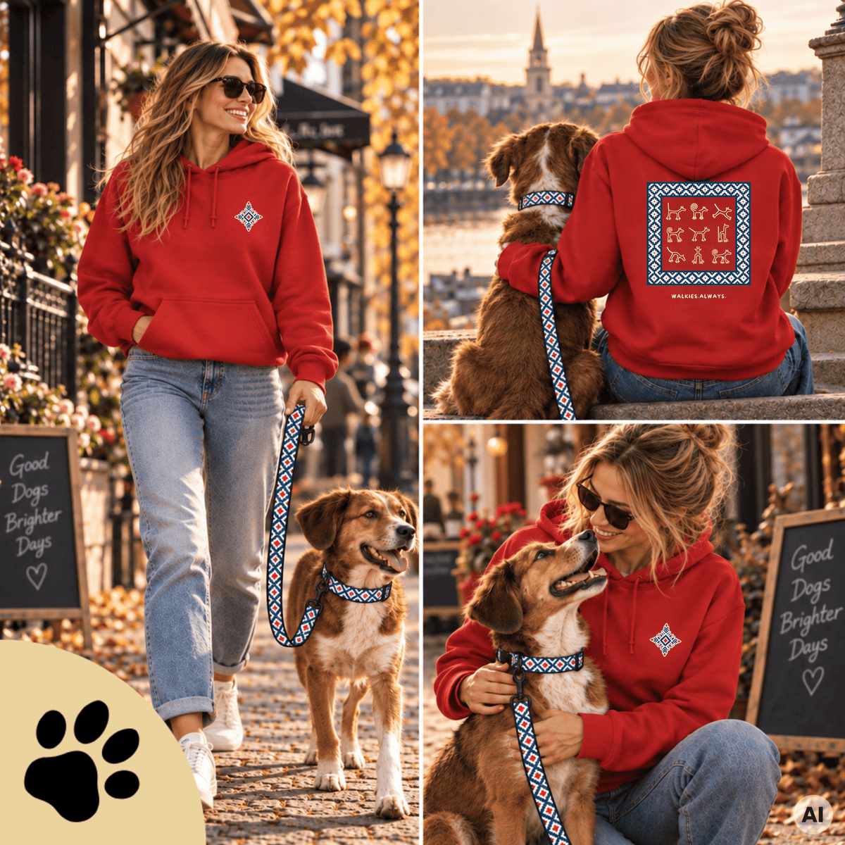 Boho Hunde Hoodie – Unisex Kapuzenpullover mit Nazca-Hundemotiv | Für Hundeliebhaber - Sunbeamstore