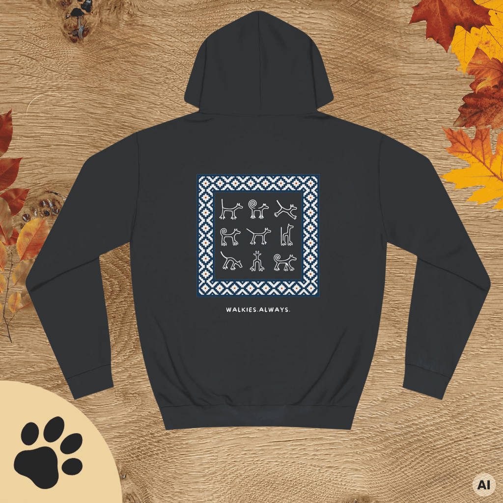Boho Hunde Hoodie – Unisex Kapuzenpullover mit Nazca-Hundemotiv | Für Hundeliebhaber - Sunbeamstore