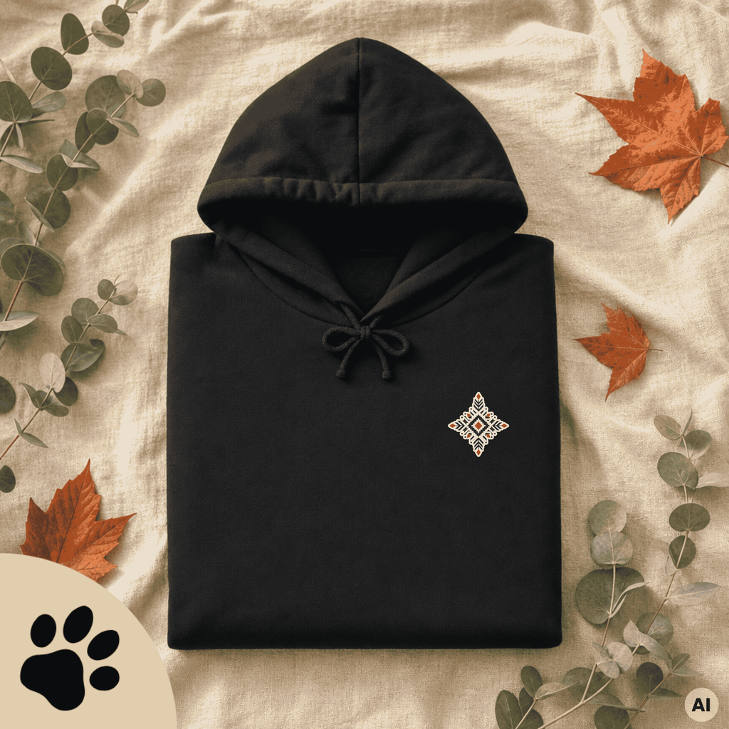 Boho Hunde Hoodie – Unisex Kapuzenpullover mit Nazca-Hundemotiv | Für Hundeliebhaber - Sunbeamstore