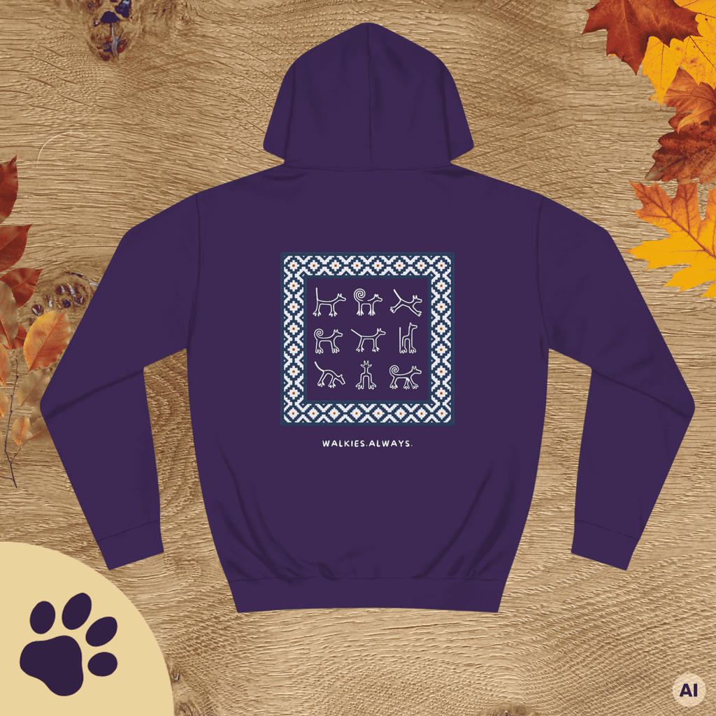 Boho Hunde Hoodie – Unisex Kapuzenpullover mit Nazca-Hundemotiv | Für Hundeliebhaber - Sunbeamstore