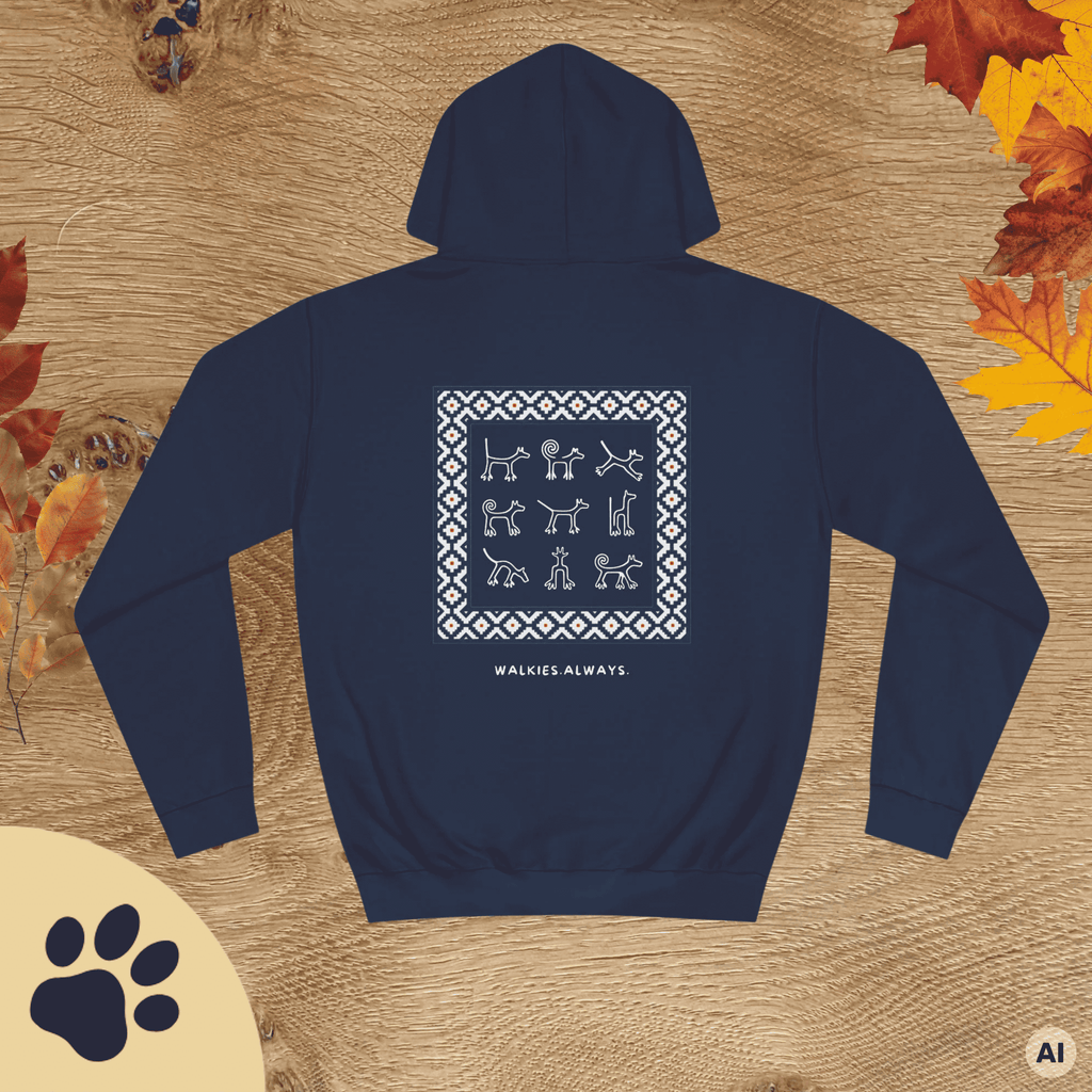 Boho Hunde Hoodie – Unisex Kapuzenpullover mit Nazca-Hundemotiv | Für Hundeliebhaber - Sunbeamstore