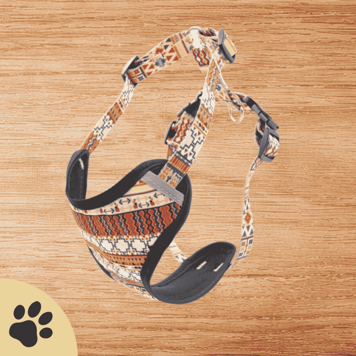 Druckentlastendes Hundegeschirr „BOHO“ – Komfortabel & reflektierend - Sunbeamstore