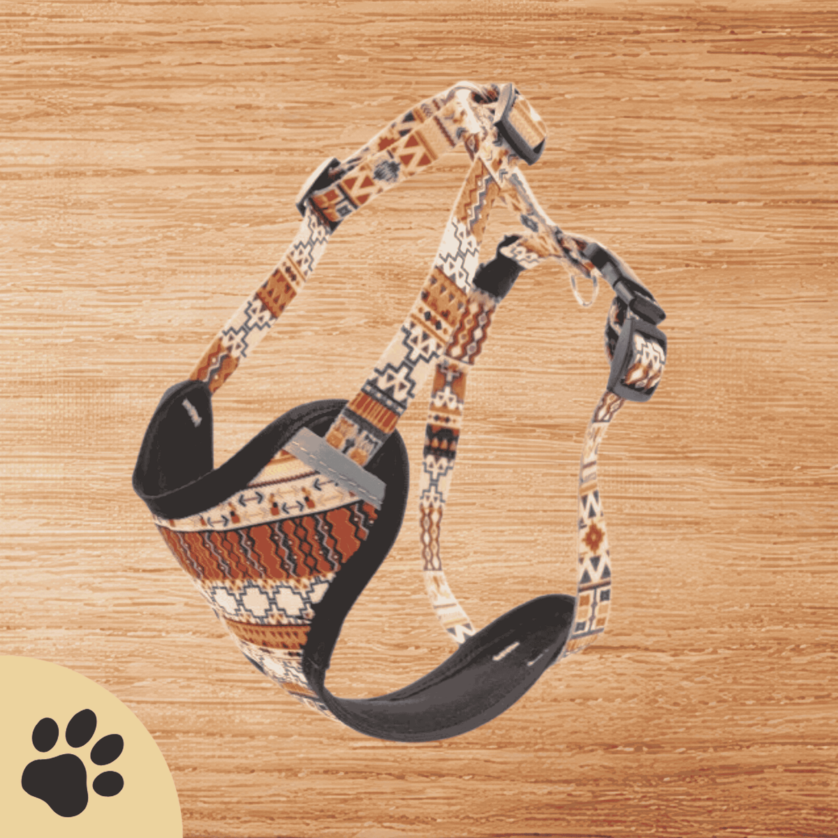 Druckentlastendes Hundegeschirr „BOHO“ – Komfortabel & reflektierend - Sunbeamstore